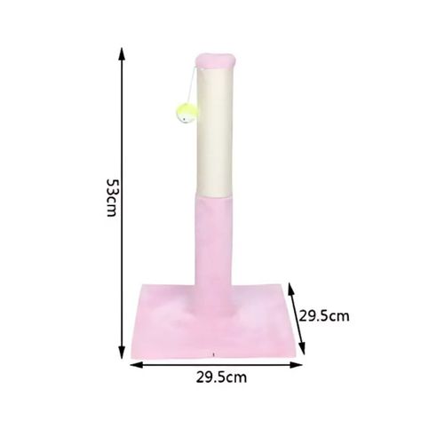 Torre Rascador Rosa Mascotas Gatos Tipo Columna Con Juguete-2