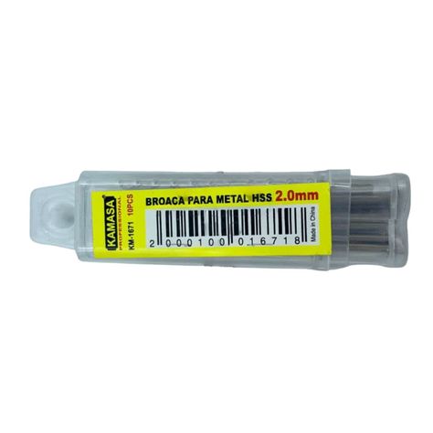 Broca para Metal HSS de 2mm Herramienta Ferreteria KM1671-3