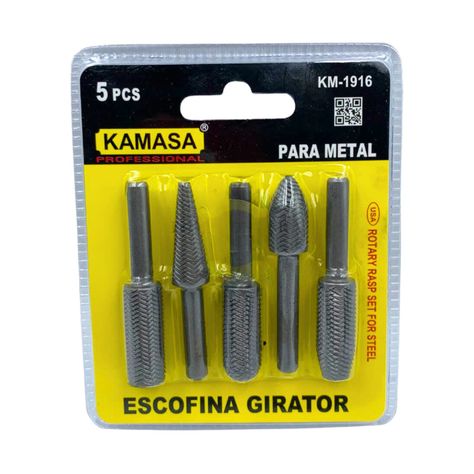 Set Escofina Giratorias 5 Pzas para Metal Herramienta Profesional-1