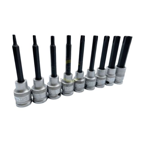 Set Juego de Dados Torx Profesional 9 Pzas de 100mm-1