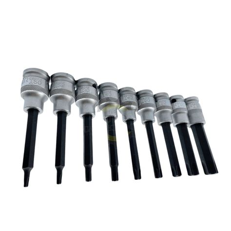 Set Juego de Dados Torx Profesional 9 Pzas de 100mm-3