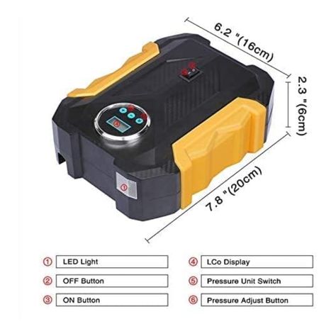 Compresor Aire Portátil Digital Auto Bicicleta Moto 12V-3