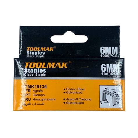 Caja 1000 Corchetes 6MM Grampas Acero Galvanizado Ferreteria-1
