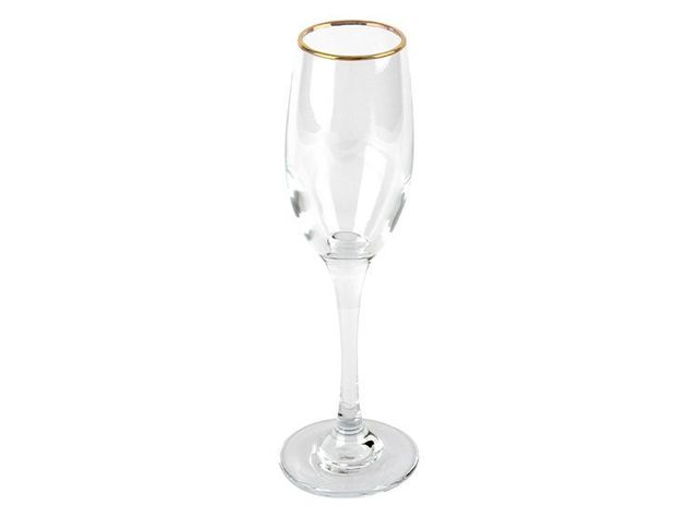 Set 4 Copas Flute 180cc Con Bode Dorado Allegra-1