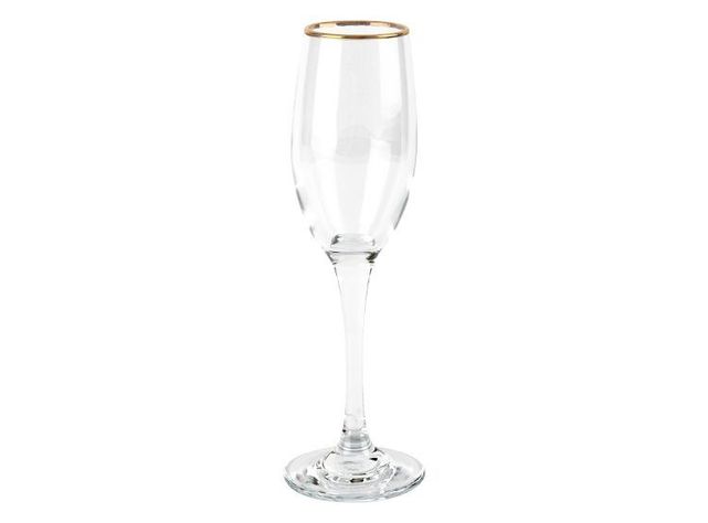 Set 4 Copas Flute 180cc Con Bode Dorado Allegra-3