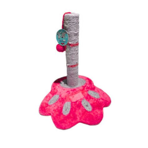 Rascador Rosa Para Gatos Forma Poste Escalador Con Juguete-0