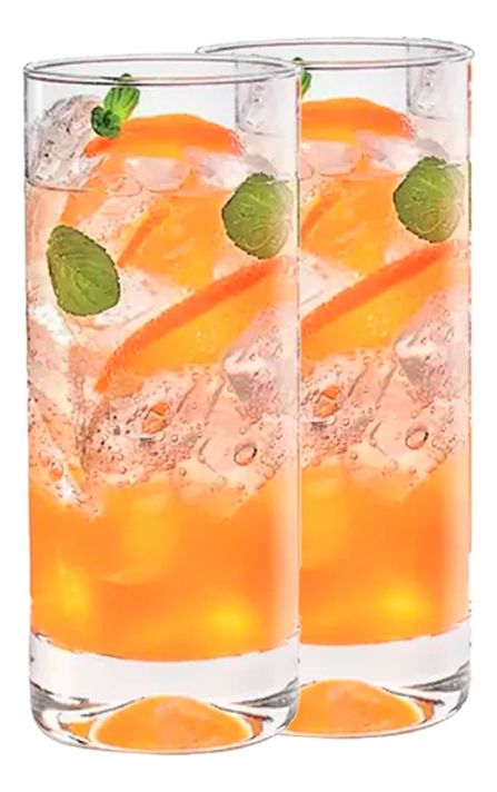 Set 6 Vasos Altos Manhatan Cristar Tragos 450 Ml-1
