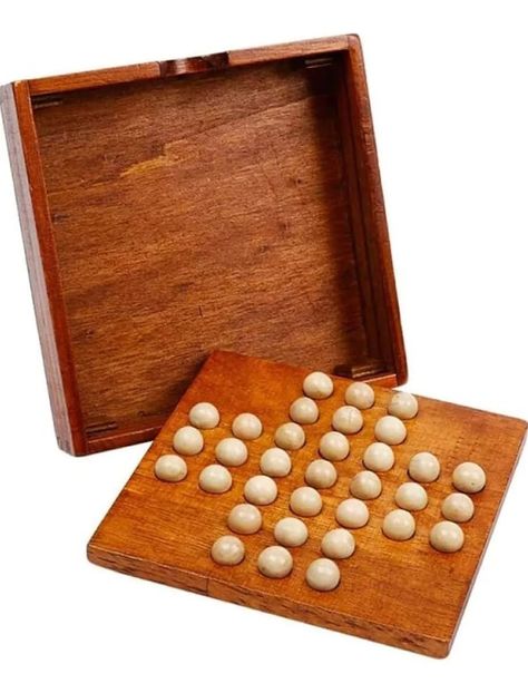 Juego De Mesa Solitario Madera-3