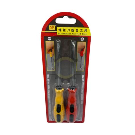 Set Atornilladores Perillero 2 Pzas Punta Paleta y Cruz Ferreteria-1