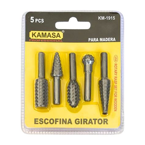 Set Escofina Giratorias 5 Pzas para Madera Herramienta Profesional-1