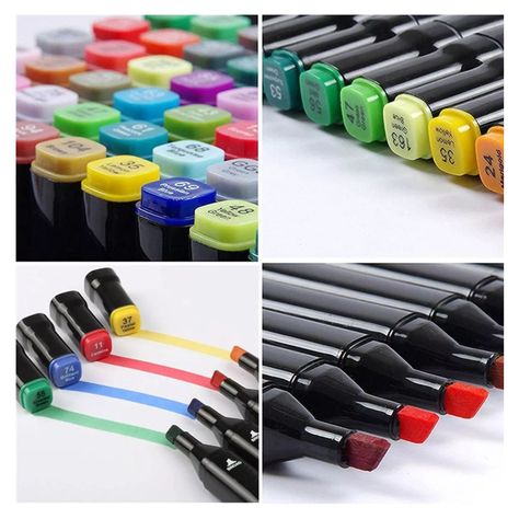 Pack 60 Marcadores Colores Dibujo Profesional Estuche-1