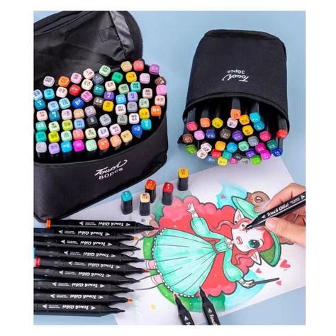 Pack 60 Marcadores Colores Dibujo Profesional Estuche-2