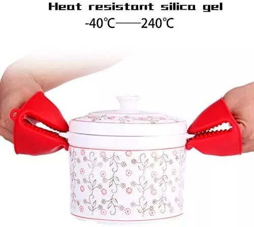 2 Guantes Para Horno Toma Olla Protector De Silicona Cocina-1
