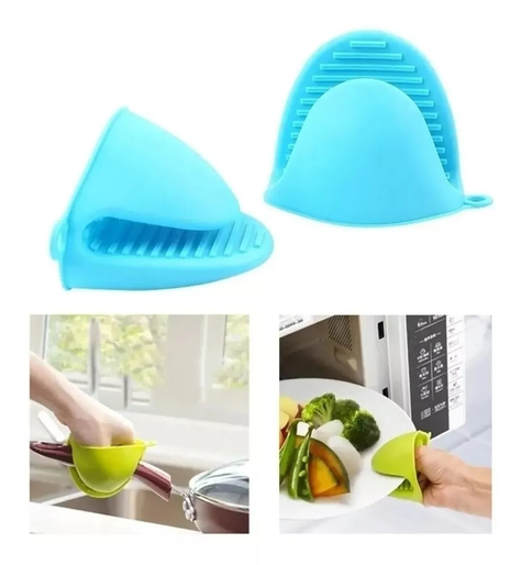 2 Guantes Para Horno Toma Olla Protector De Silicona Cocina-4