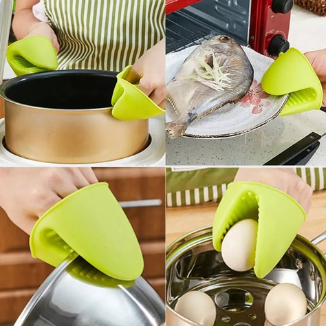 2 Guantes Para Horno Toma Olla Protector De Silicona Cocina-6