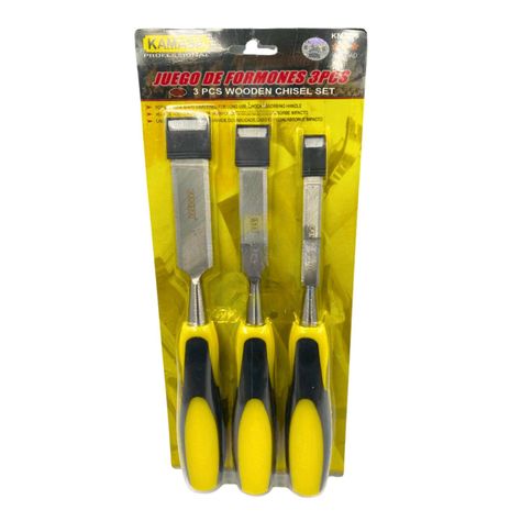 Set de 3 Pzas Juego de Formones 25mm Herramientas Profesional-0