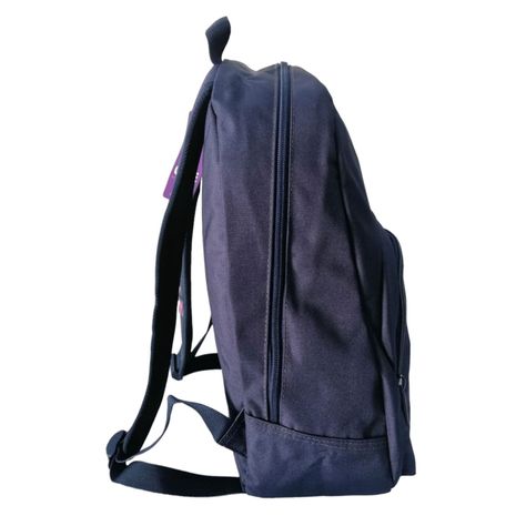 Mochila Escolar Negra Resistente Bolsillo Frontal Cremallera-1