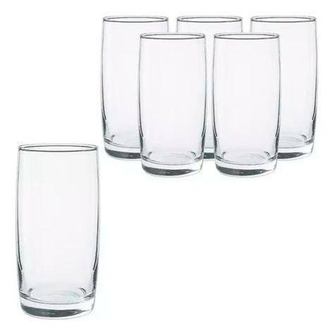Set 6 Vasos Monterrey Transparente Largos Cristar 445 Ml-0