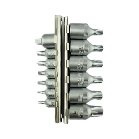Set Juego de Dados Torx Macho 15 Pzas Profesional Ferreteria-1