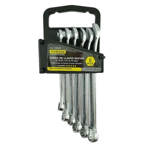 Set Llaves Punta Corona 6 Pzas Mixtas de 8-14mm Herramientas Profesional-0