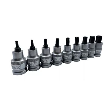 Set Juego de Dados 9 Pzas Torx Profesional 55mm Ferreteria-3