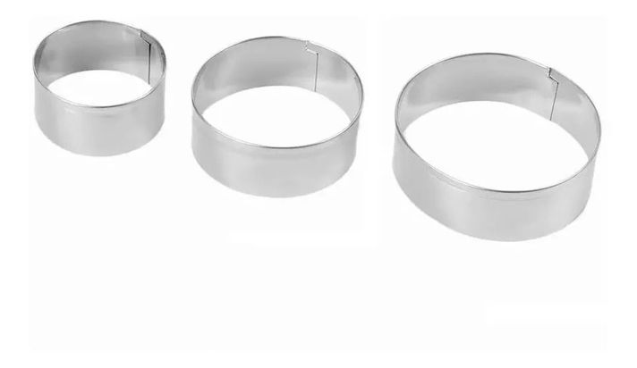 3 Moldes Timbal Redondo Cuadrado Causa Mousse Tortas Cocina-2