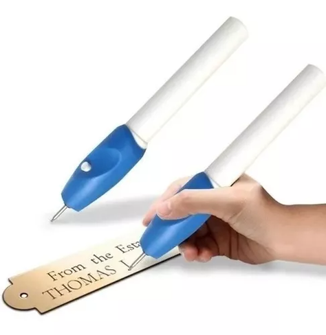 Lápiz Grabador Tallador Metal Plástico Vidrio Madera Cuero-0