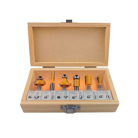 Set 6 Fresas para Madera Accesorios Ferreteria TMK19278-0