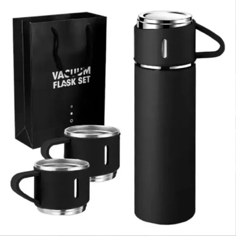 Set Termo Para Agua Caliente/fría + 3 Tazas 500 Ml Cafe Mate-0