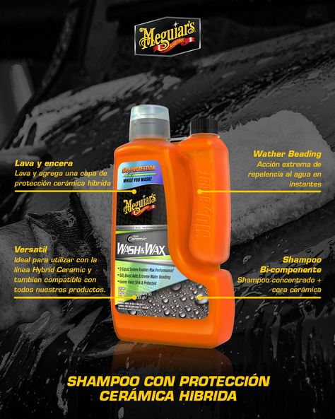 Shampoo Ceramico Meguiars Hybrid Ceramic Wash & Wax-4