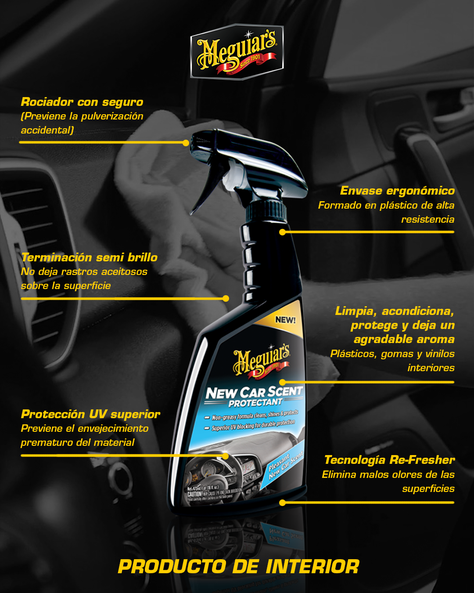 Limpieza De Interior Meguiars New Car Scent Protectant-3