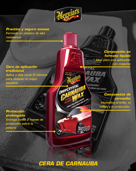 Cera Para Autos Meguiars Deep Crystal Carnauba Wax-4