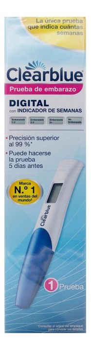 Clearblue digital prueba de embarazo con indicador de semanas x 1-0