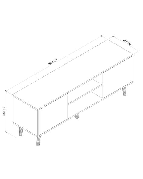 Rack TV 65 Pulgadas Kanso Blanco/Tuareg-6