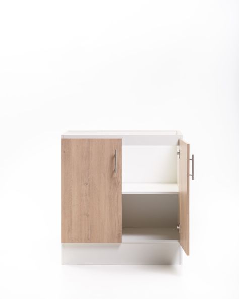 Base Cocina 2 Puertas 80 cm. Bco/Jerez-2