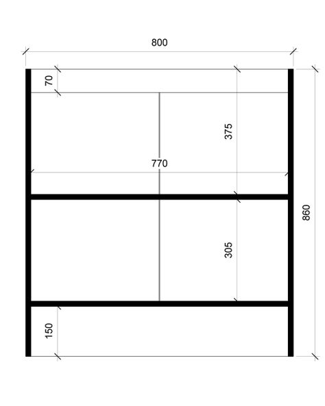Base Cocina 2 Puertas 80 cm. Bco/Jerez-4