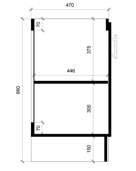 Base Cocina 2 Puertas 80 cm. Bco/Jerez-5