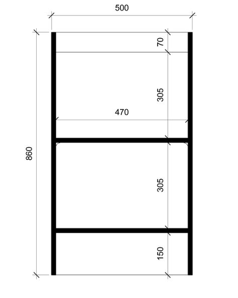 Base Cocina 1 Puerta 50 cm. Bco/Jerez Apertura Izquierda-3