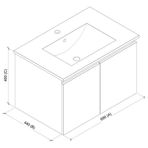 Mueble Vanitorio 71cm 2 Puertas Cocoa-5