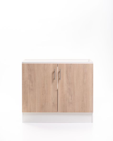 Base Cocina 2 Puertas 100 cm. Bco/Jerez-0