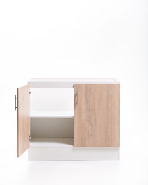 Base Cocina 2 Puertas 100 cm. Bco/Jerez-2