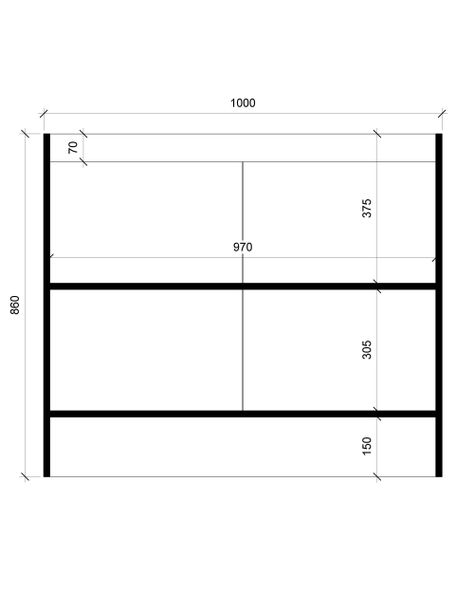 Base Cocina 2 Puertas 100 cm. Bco/Jerez-4