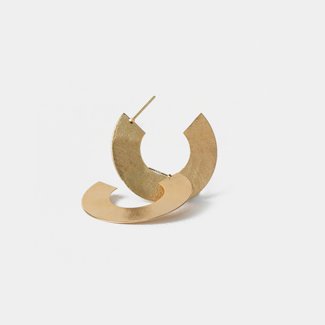 Argolla Satinada Mujer Enchape Oro 18kt Psk Joyas Genova 2cm-0