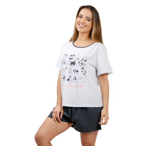 Pijama Mujer Estampado Gato 8671-1