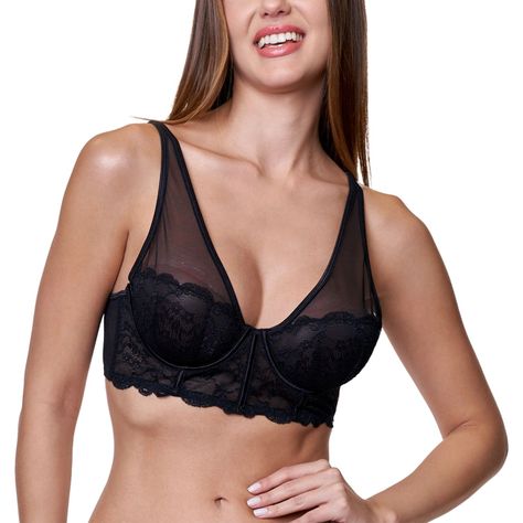 Sostén Bustier Encaje y Tul 30014-0
