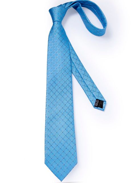 Set Corbata + Paño + Collera formal hombre. Modelo Blue Sky-4