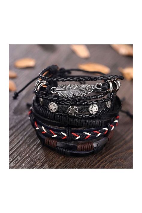 Pulsera Cuero Unisex. Modelo Leaf Black-2