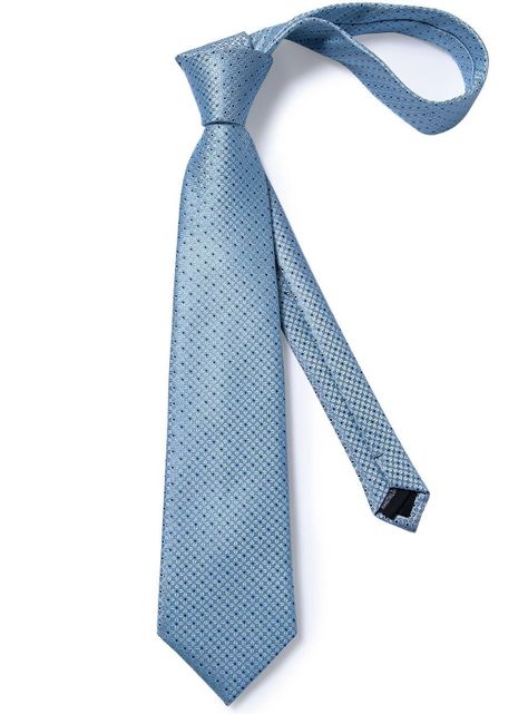 Corbata Celeste + Paño + Collera formal hombre. Modelo Celeste Diamantes-4