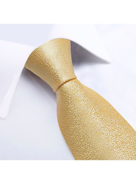 Set Corbata + Paño + Collera formal hombre. Modelo Golden-2