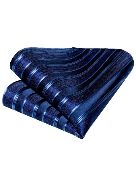 Set Corbata + Paño + Collera formal hombre. Modelo Mar Azul-3